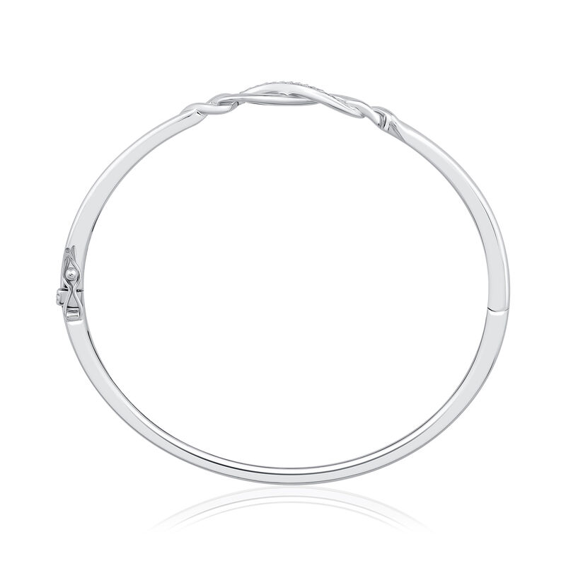 Diamond Inifinity Bangle in Sterling Silver image number null